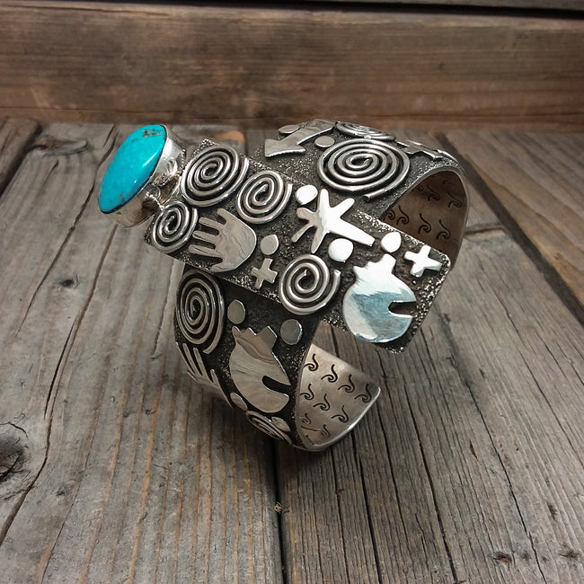 Silver/Turquoise Bracelet By Alex Sanchez