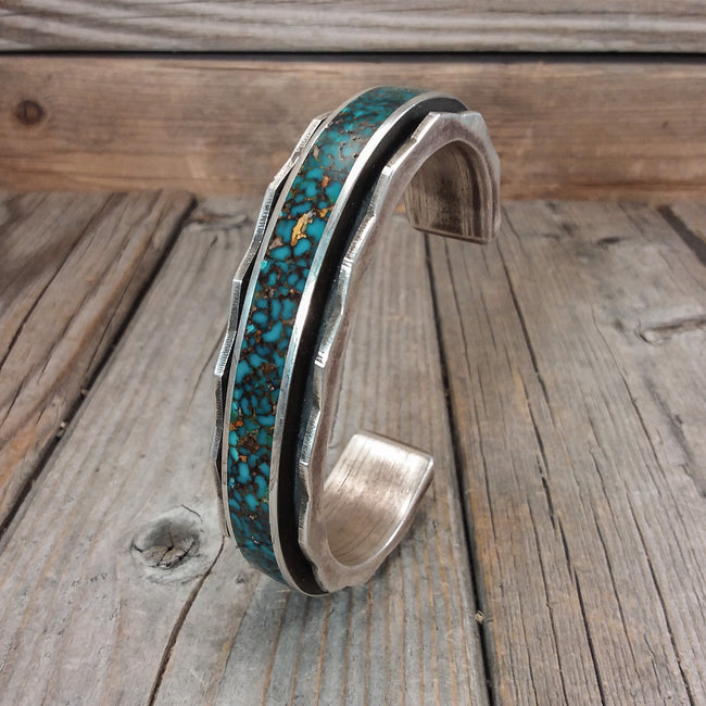 Inlay Turquoise Band Bracelet By Loretto