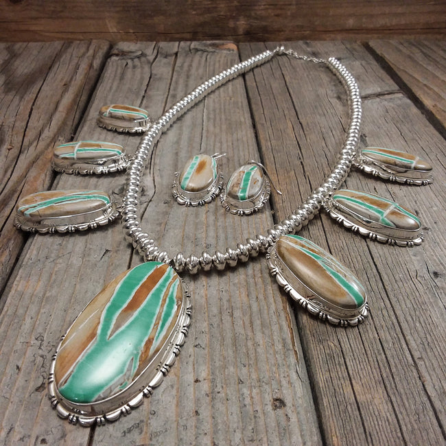 Boulder Turquoise Necklace Set By Thomas Francisco