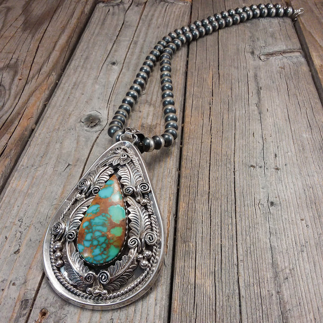 Julia & H Etsitty Turquoise Pendant