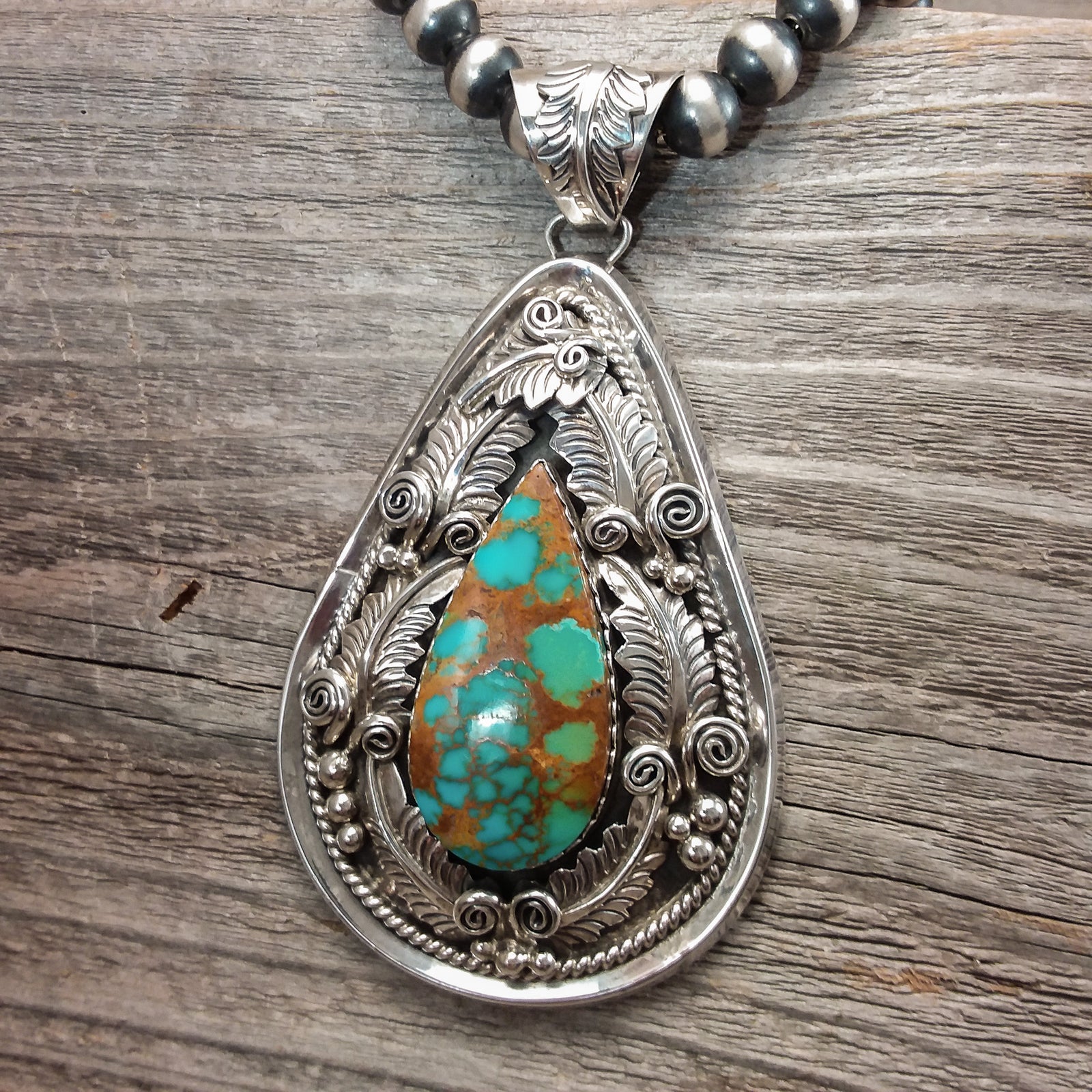 Julia & H Etsitty Turquoise Pendant