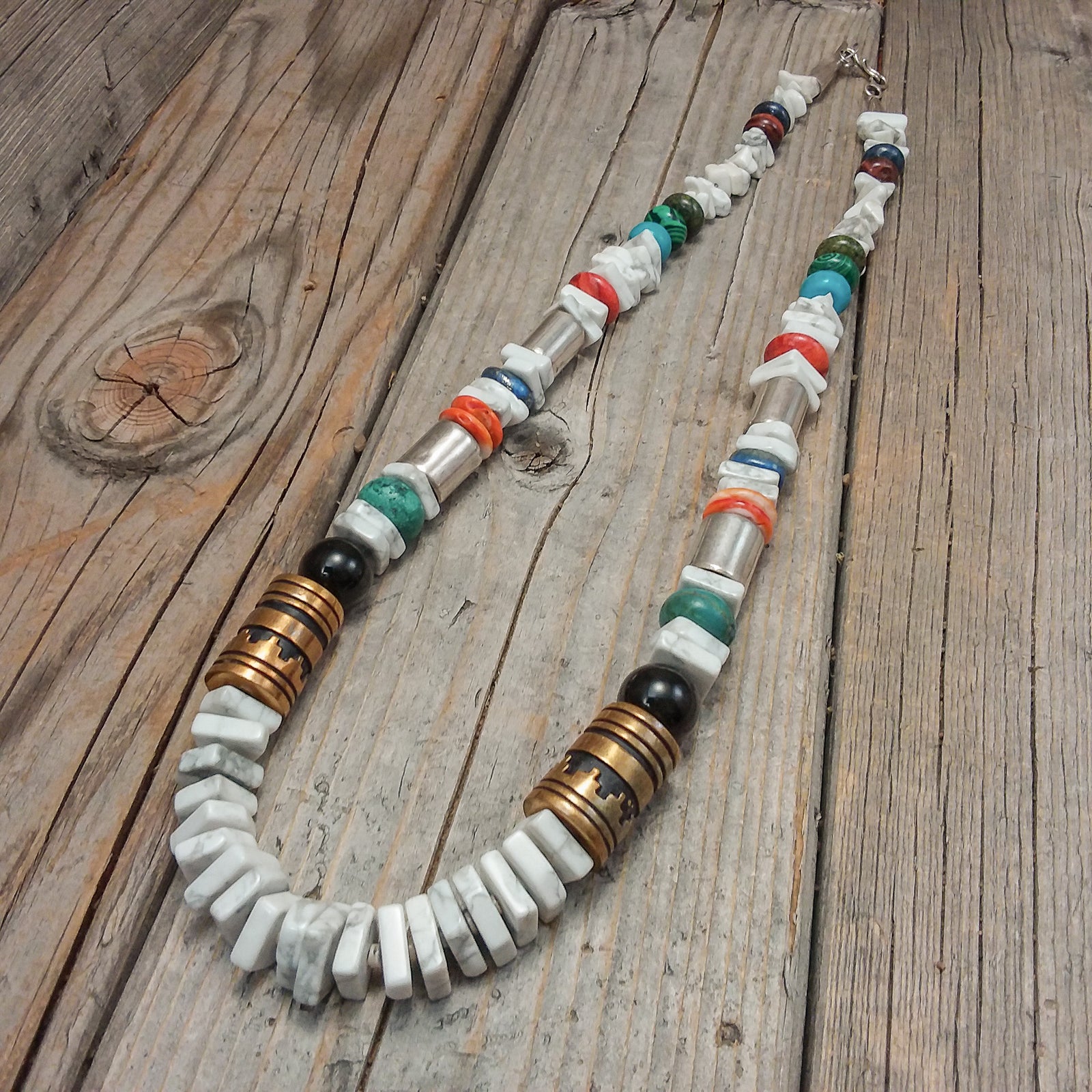 Thomas Singer White Beaded Necklace