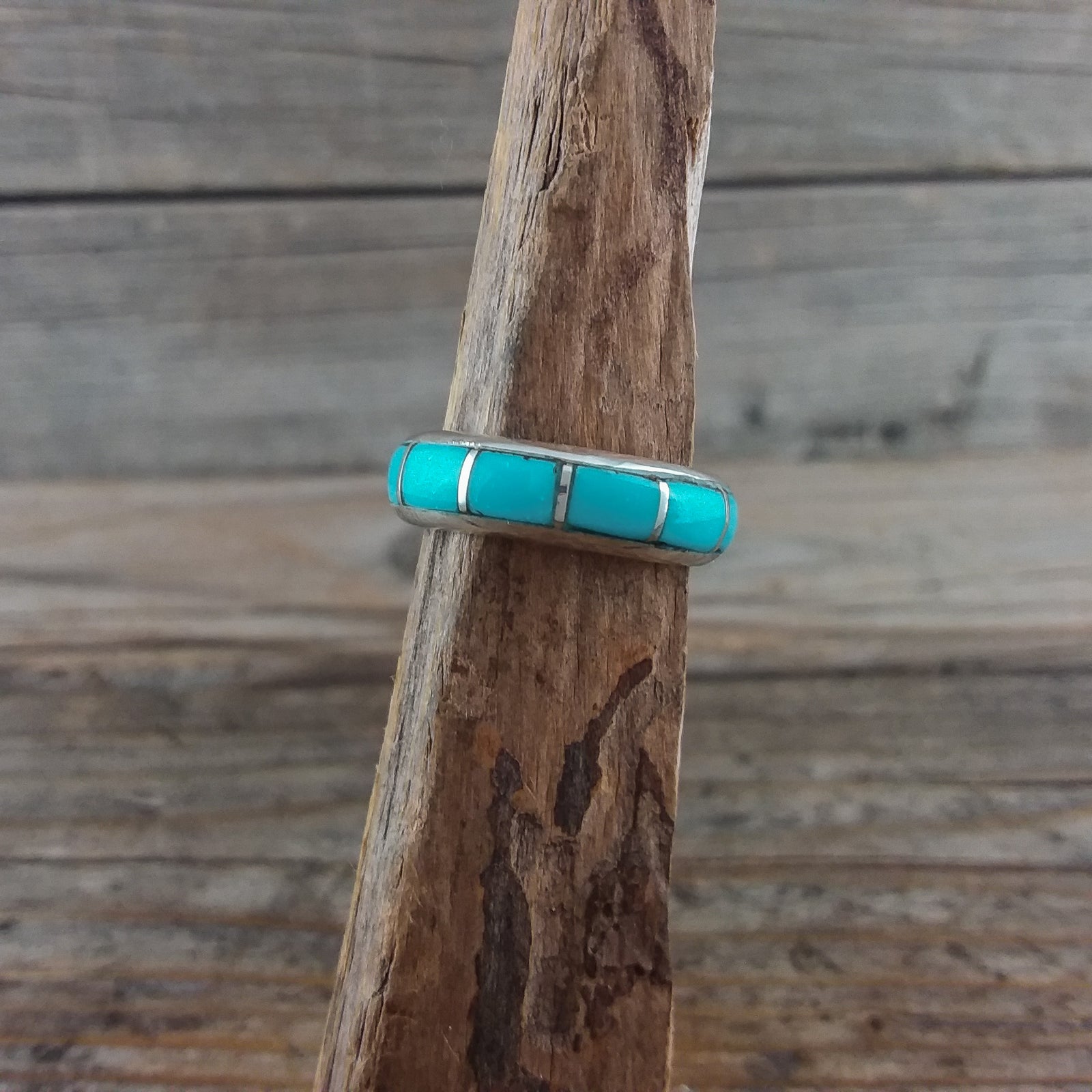 Inlay Turquoise Band Ring