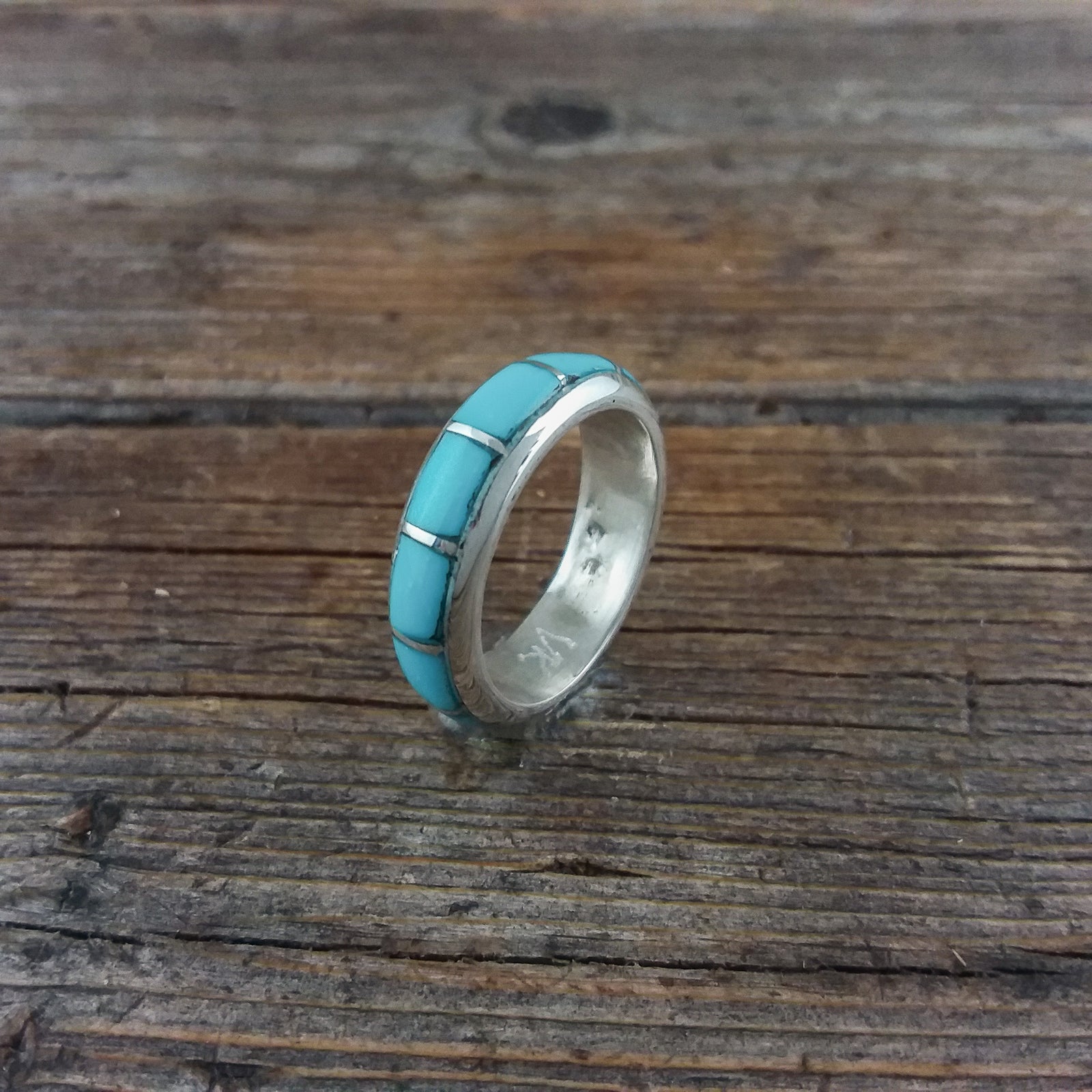 Inlay Turquoise Band Ring