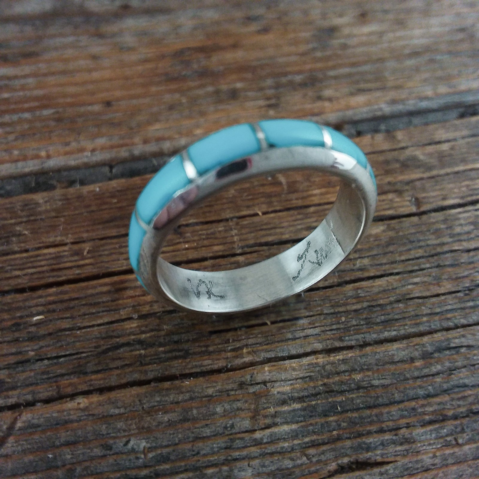 Turquoise Inlay Band Ring