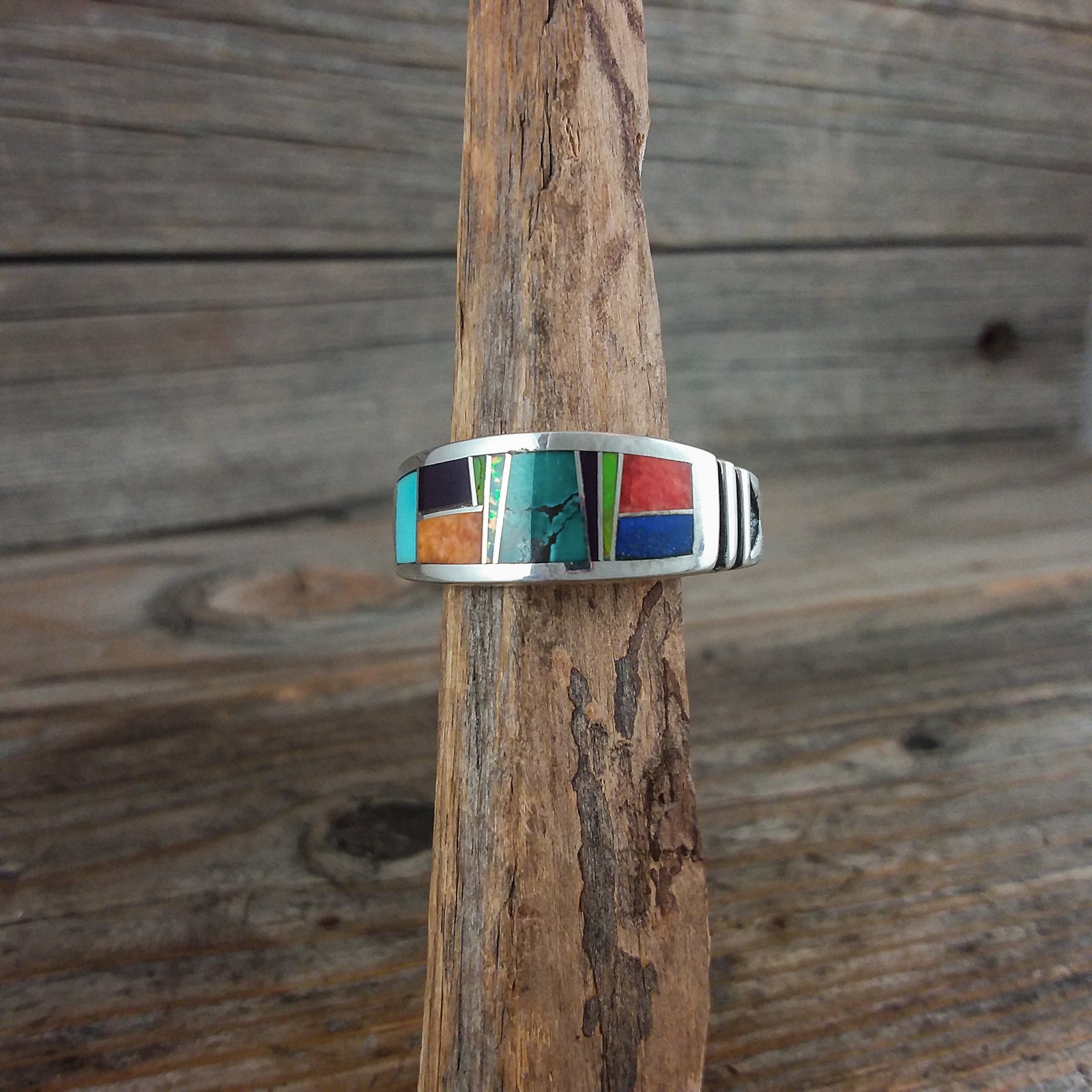 Rick T Multi Stone Inlay Ring