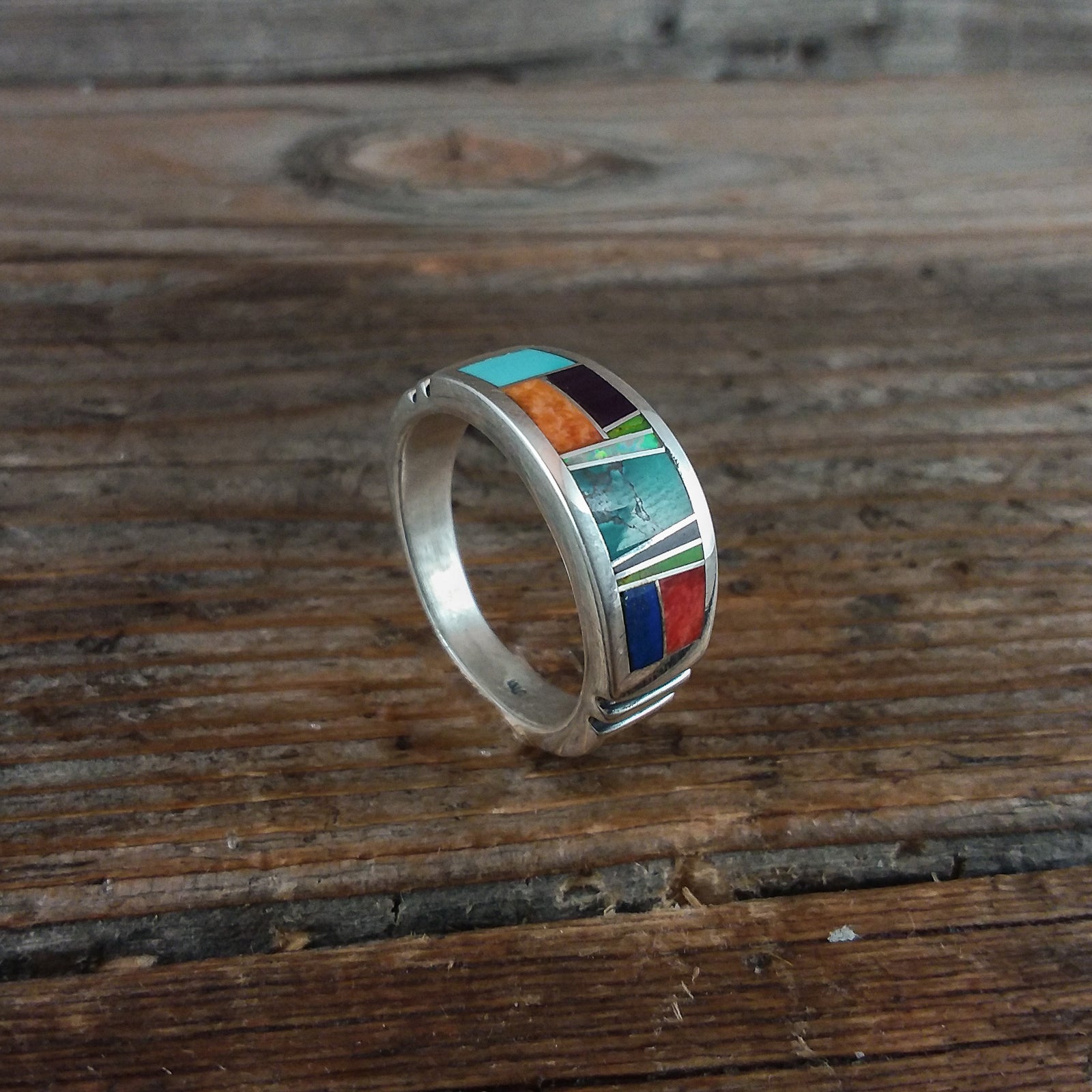 Rick T Multi Stone Inlay Ring