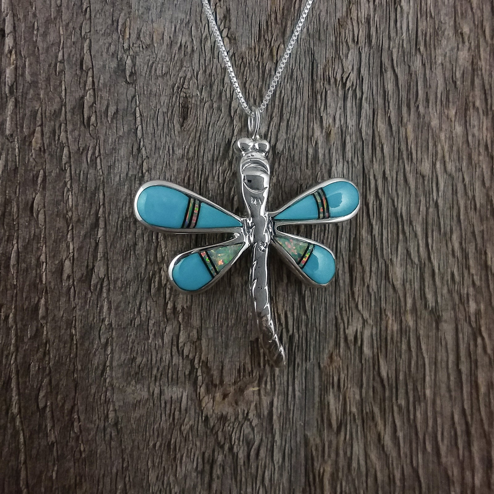 Dragonfly Inlay Pendant