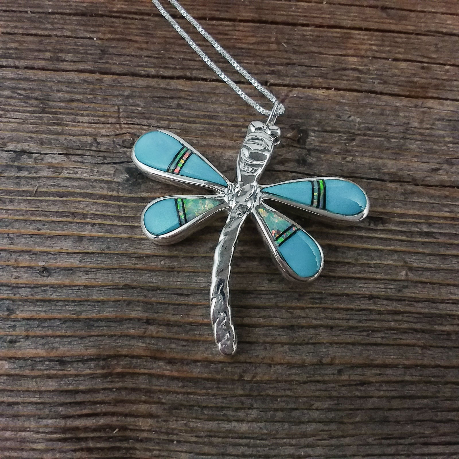 Dragonfly Inlay Pendant