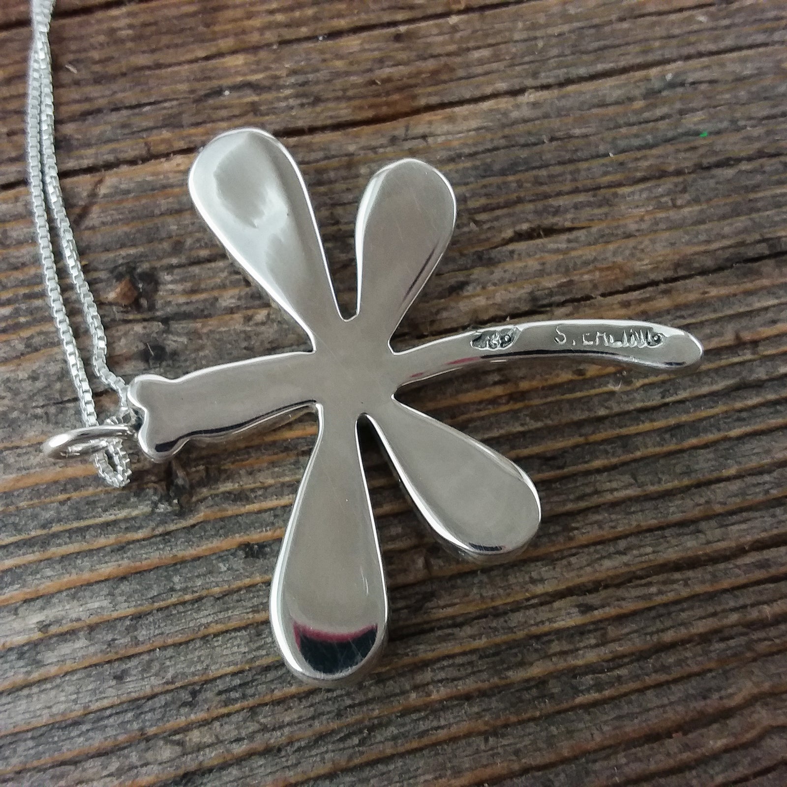 Dragonfly Inlay Pendant