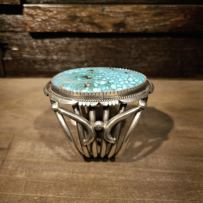 Bird's Eye Kingman Turquoise | Navajo artist Verdy Jake | Native American Indian