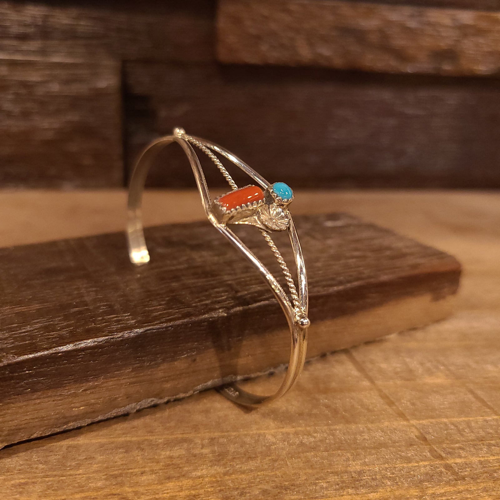 Coral and Turquoise Bracelet