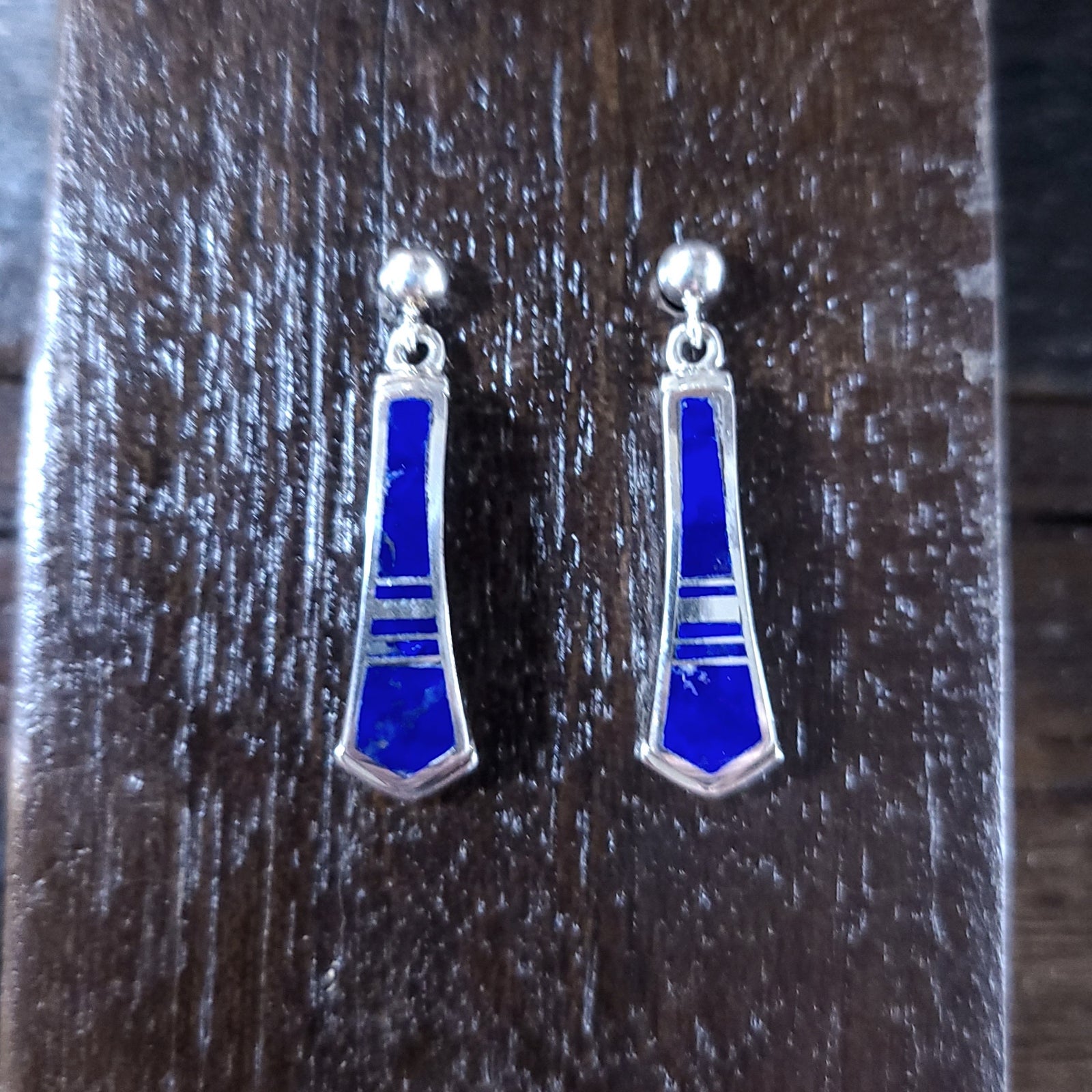 Lapis Lazuli | Sterling Silver - Native American Indian | Navajo - Earrings