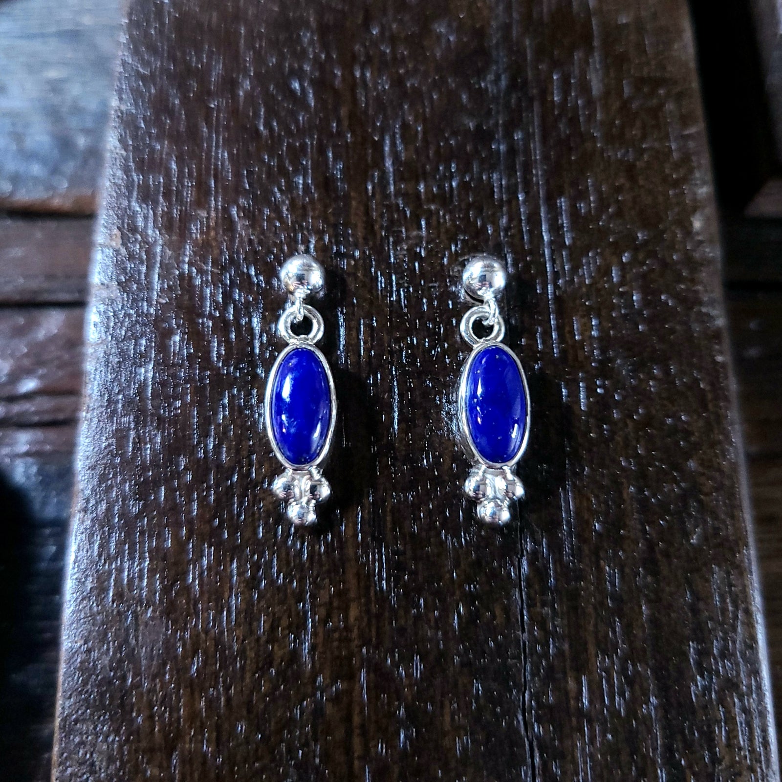 Lapis | Sterling Silver - Navajo | Native American Indian - Earrings