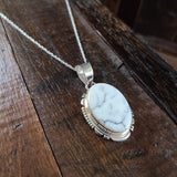 White Buffalo | Sterling Silver | Pendant - Native American Indian | Navajo - Thomas Francisco