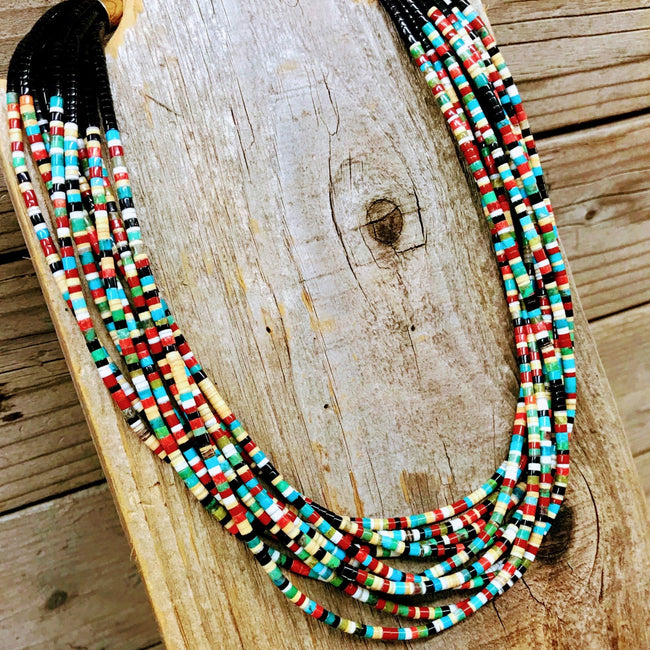 Multi-color Heishi Necklace