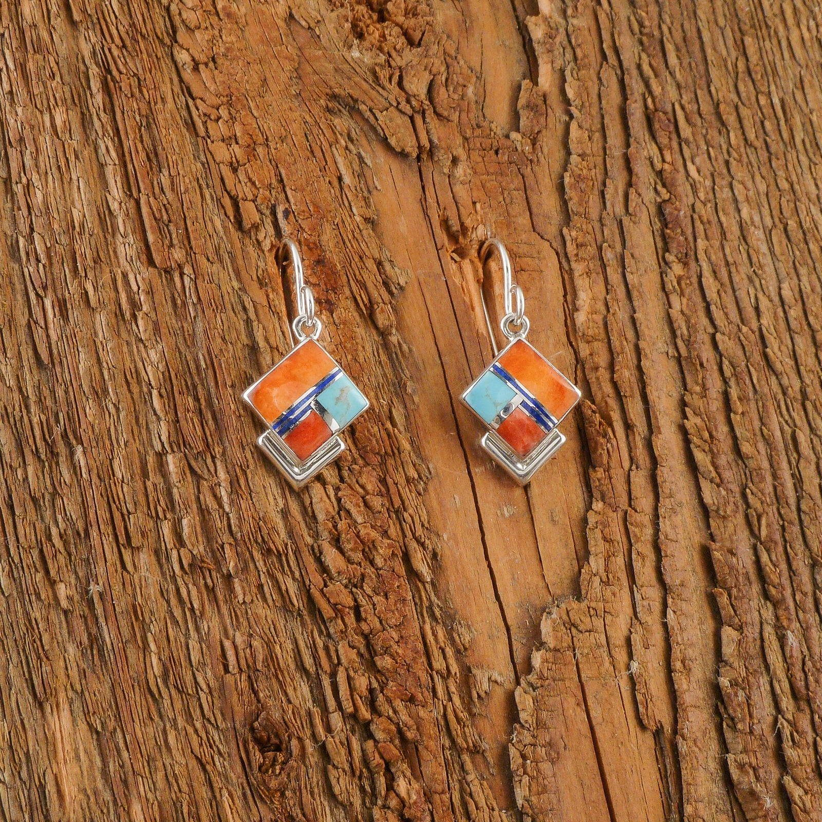 Elsie Armstrong Multi Inlay Earrings