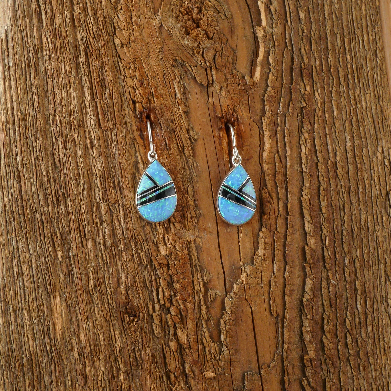 Cathy Webster Opal Inlay Earrings