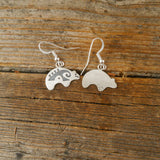 Silver Spirit Bear Earrings