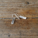 Sterling Silver Rectangle Earrings