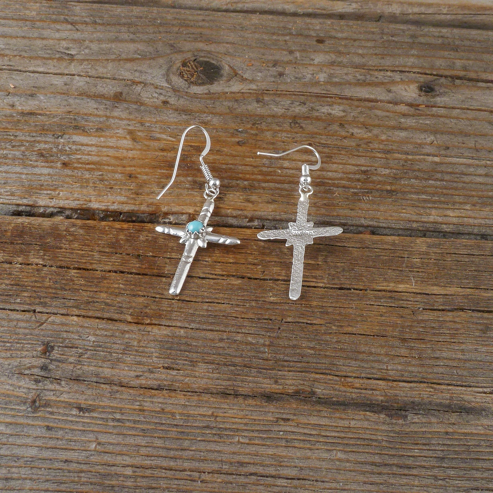 Lorraihe Chee Turquoise Cross Earrings