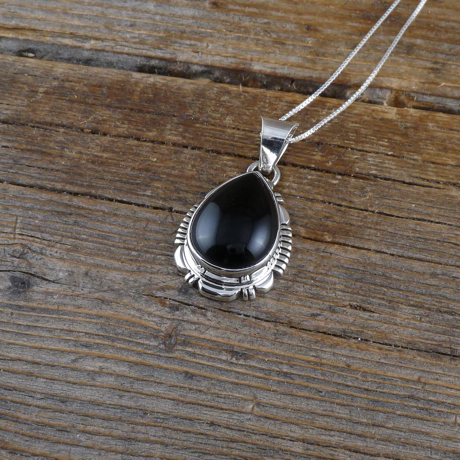 Onyx Teardrop Pendant